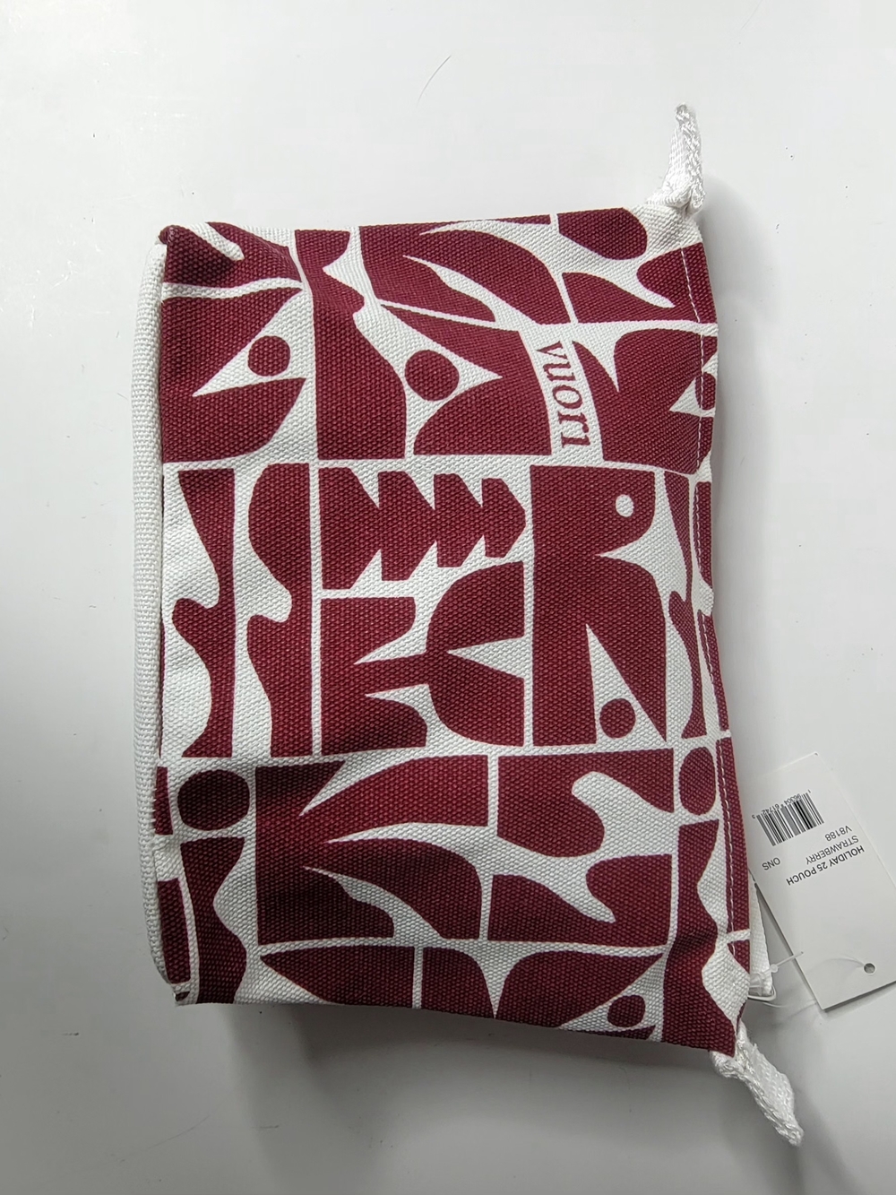 Vuori Limited Edition Holiday 2025  Canvas Cosmetic Zipperred Pouch bag
